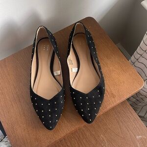 A New Day Studded Ballet Flats with Pointed Toe - Size 8